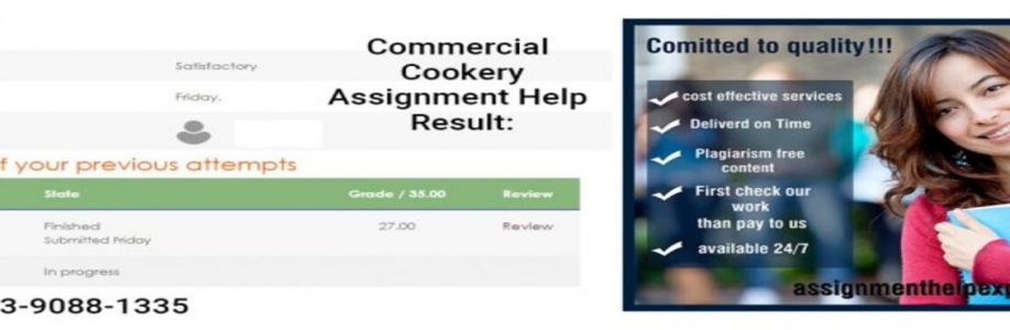 Commercial Cookery Assignment Help Cover Image