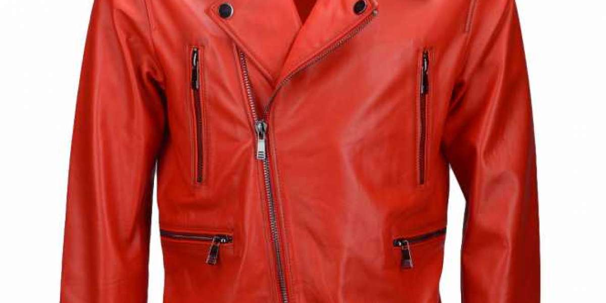 Classical Trends of Red Leather Jacket